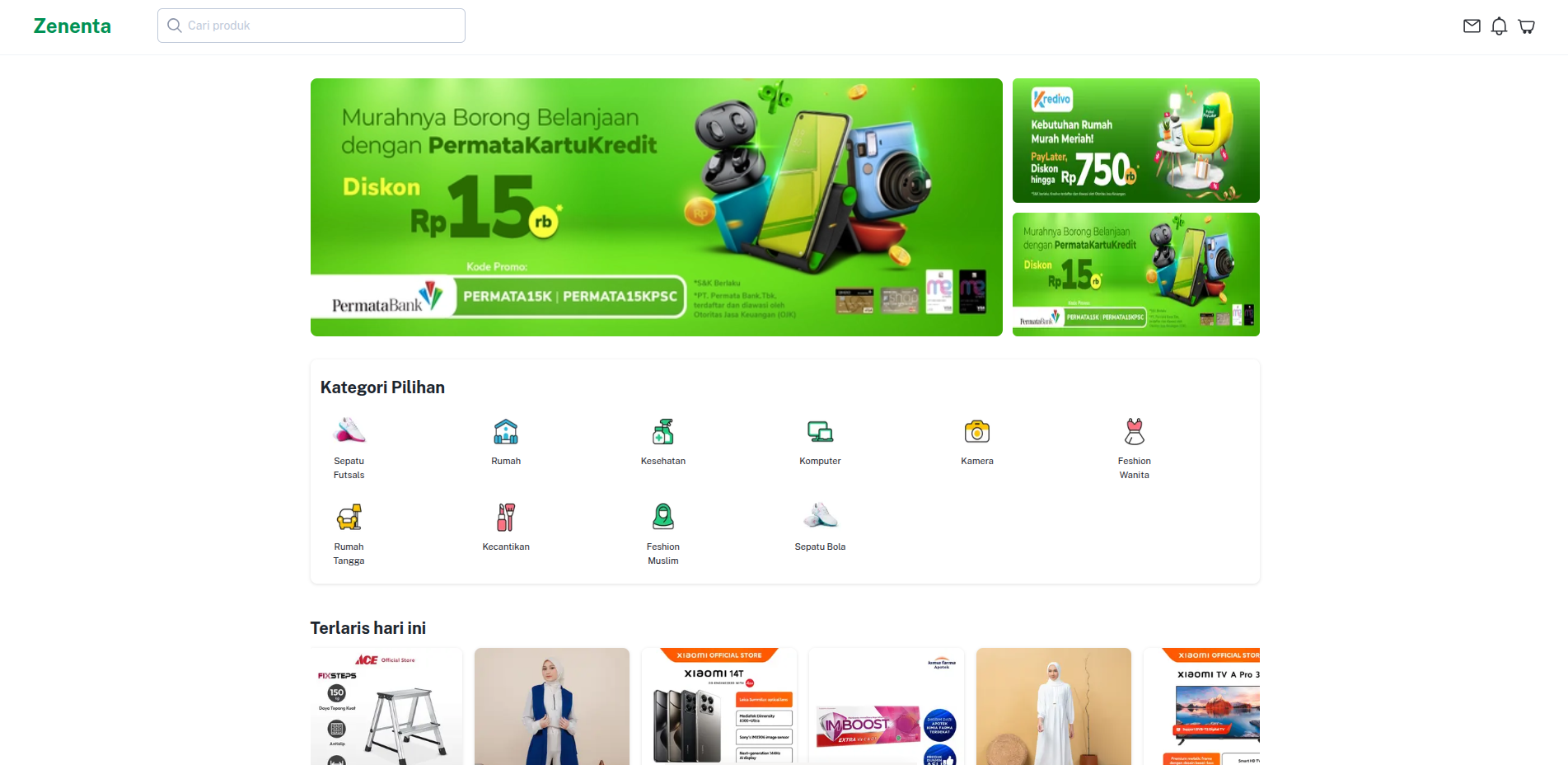 Zenenta Shop mobile-first e-commerce